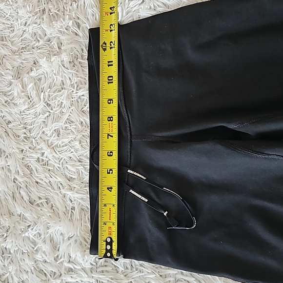 Nike Dry Fit Cropped Leggings Black Womens Small Back Zipper Pocket Drawstring - Picture 10 of 13